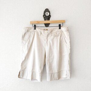 Vintage Z Cavaricci Shorts Womens 12 Beige Cotton Retro 90s High Rise